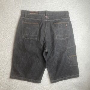 Willie Esco Mens Black Denim Carpenter Shorts Size 40 Vintage Streetwear